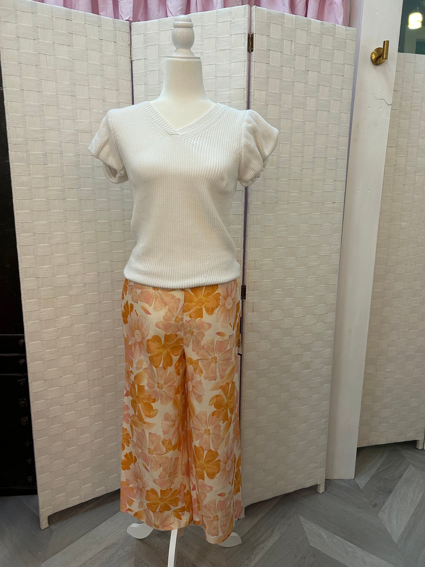 Orange Flower Pants