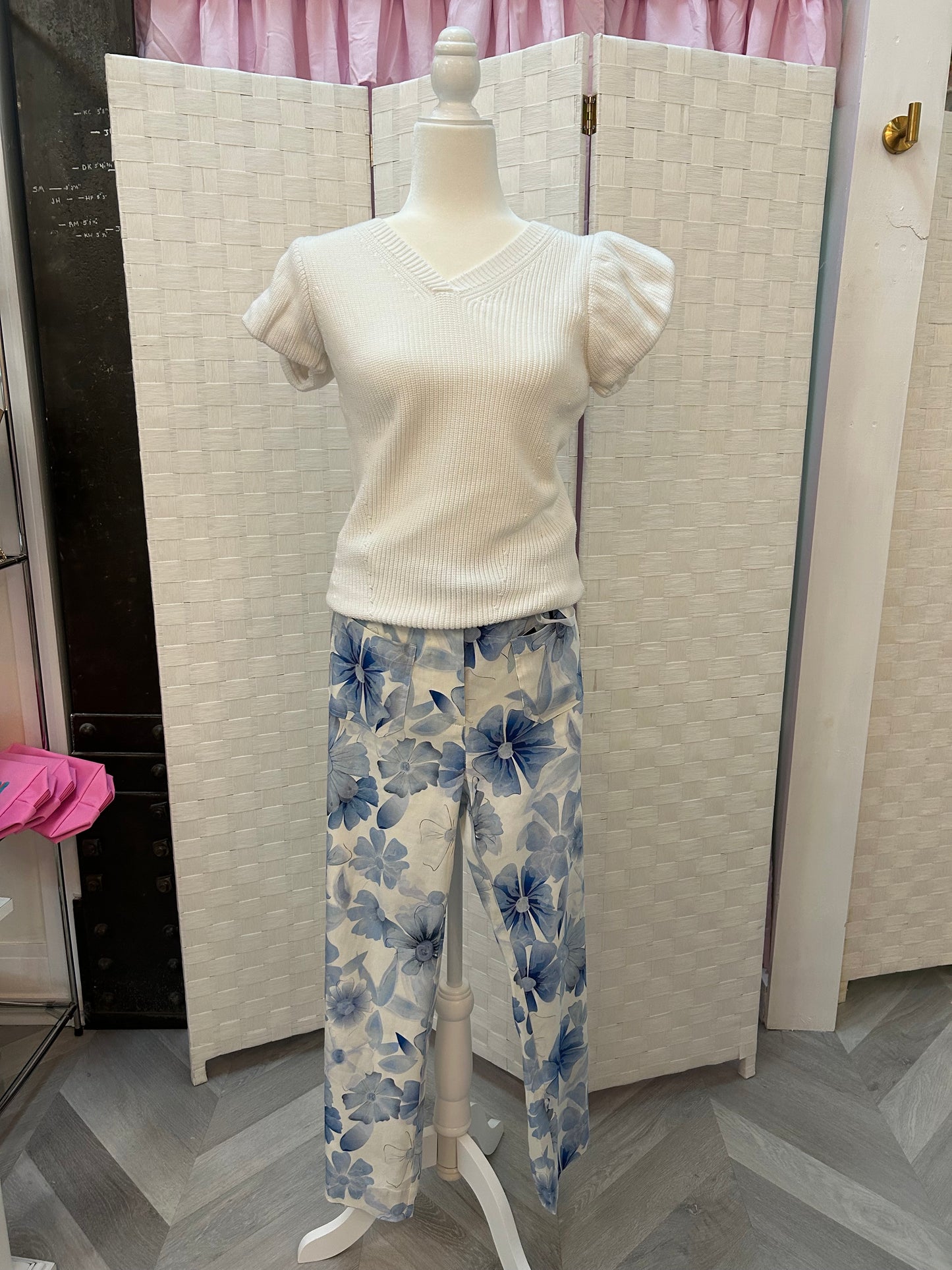 Blue Pattern Pants