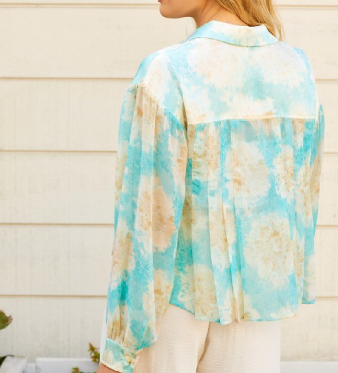 Water Color Pleated Shirt