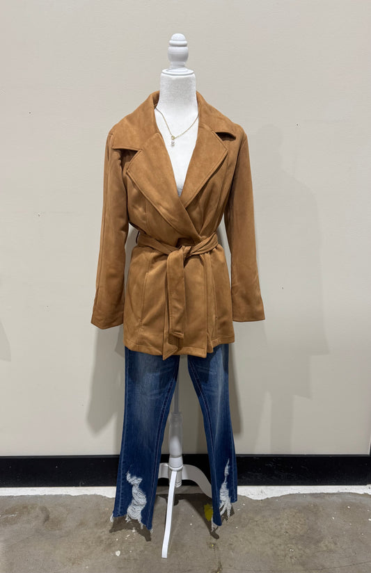 Burnt Brown Suede Jacket