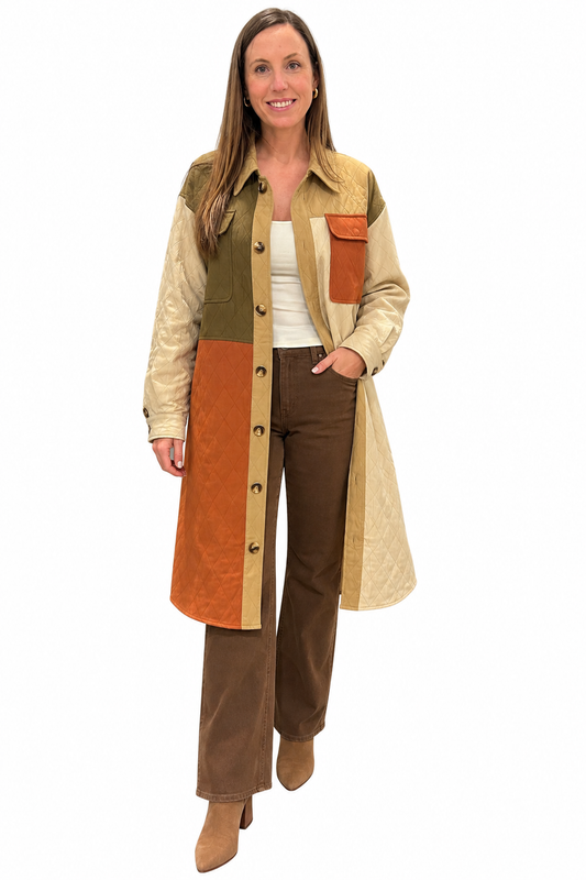 Fall Color Block Coat