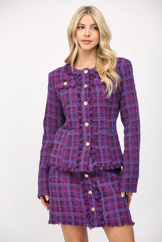 Purple Tweed Jacket