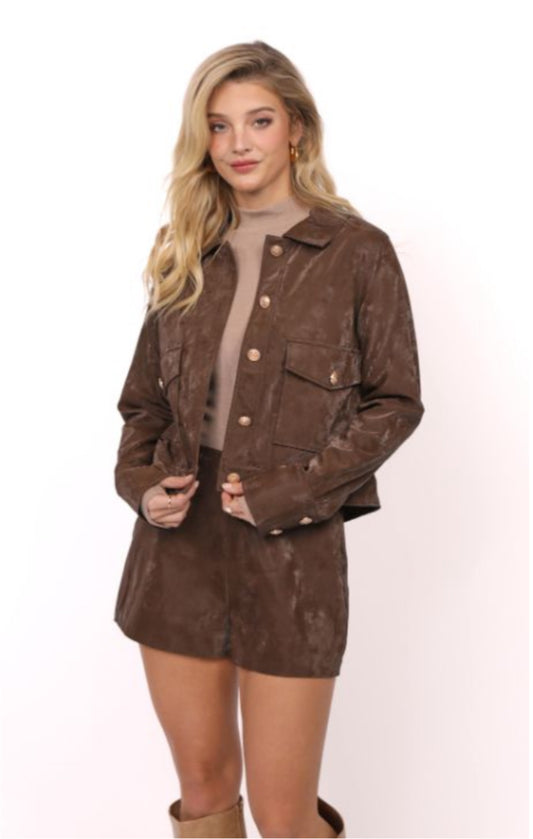 Dark Brown Leather Coat