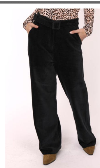 Black Belted Pants