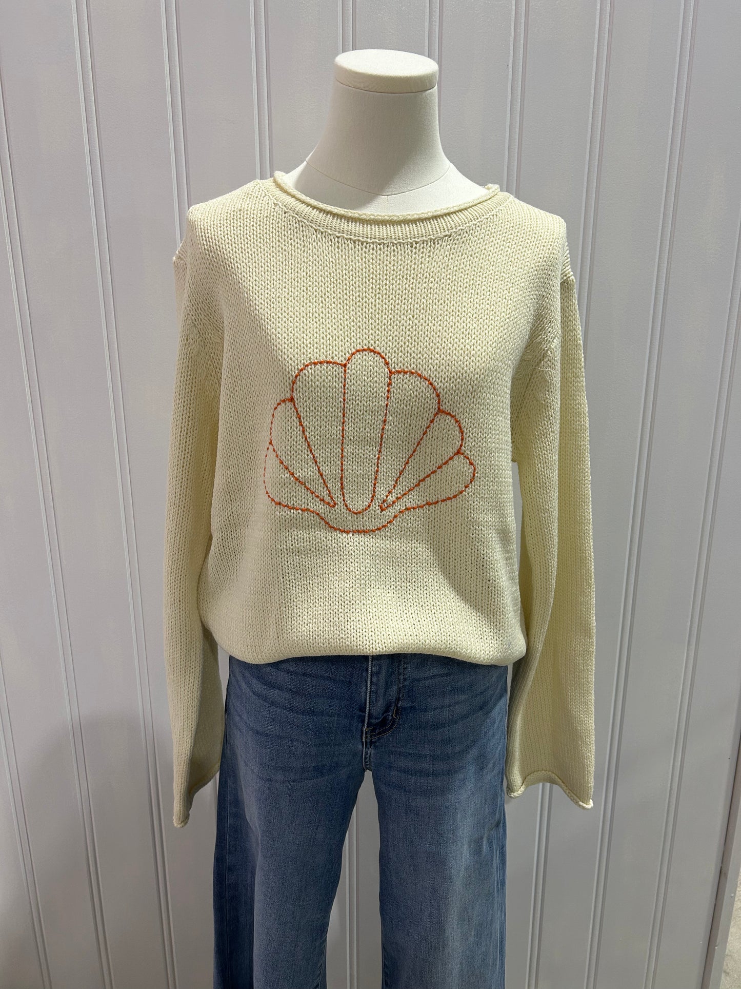 White Shell Sweater