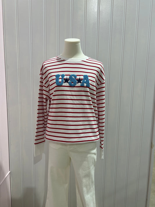 USA Stripped Sweatshirt