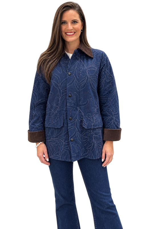 Moon Embroidered Coat