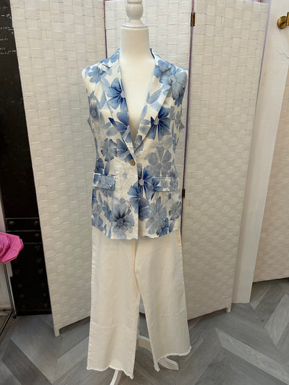 Blue Pattern Vest