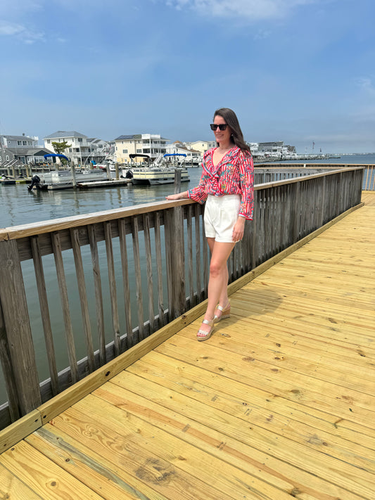 High Waisted Pleated Shorts