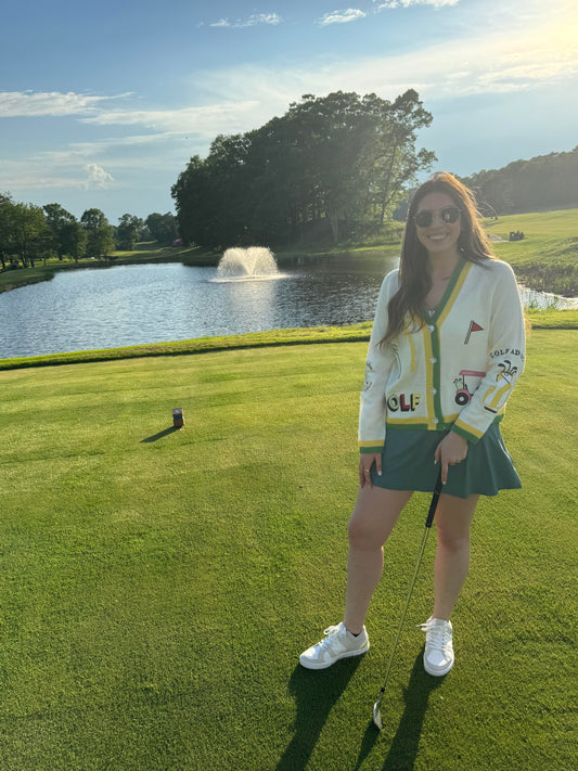 White Golf Cardigan