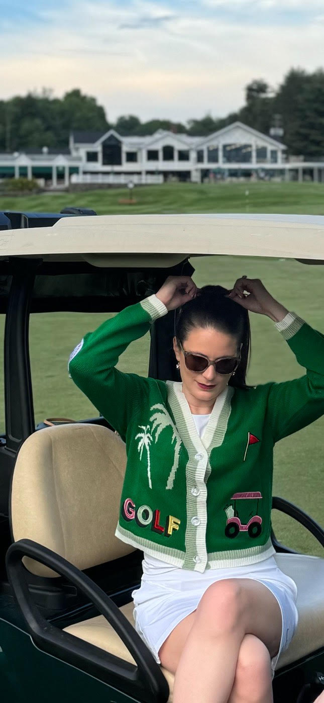 Green Golf Cardigan