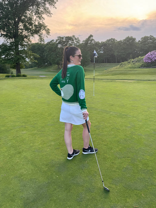 Green Golf Cardigan